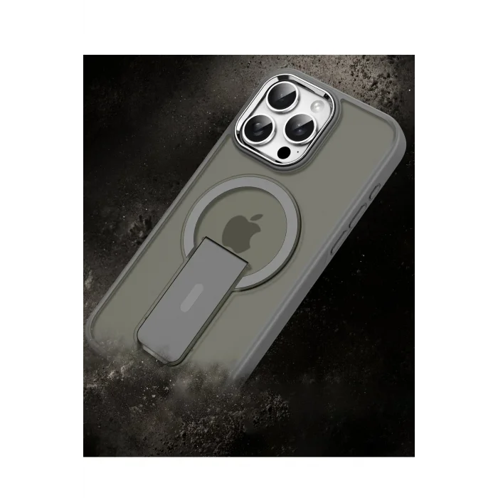 iPhone 14 Pro Tork Magsafe Standlı Kapak - Lila-(5796) - EMTHBA8465-8812