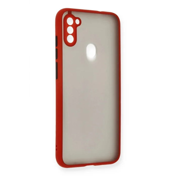 Samsung Galaxy A11 Kılıf Montreal Silikon Kapak - Kırmızı-(5796) - EMTHBA9094-3728
