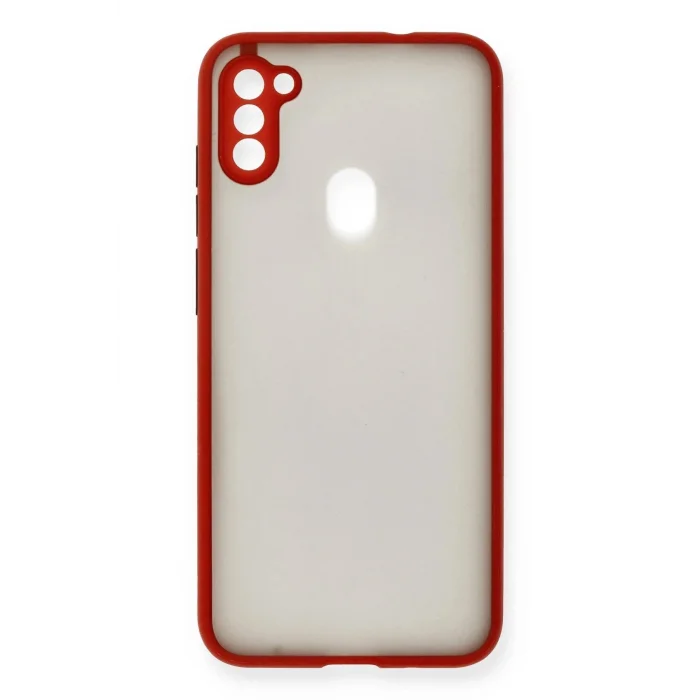 Samsung Galaxy A11 Kılıf Montreal Silikon Kapak - Kırmızı-(5796) - EMTHBA9094-3728
