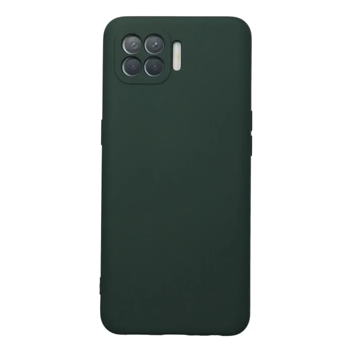 Oppo Reno 4 Lite Kılıf Nano içi Kadife Silikon - Koyu Yeşil-(5796) - EMTHBA3949-4742