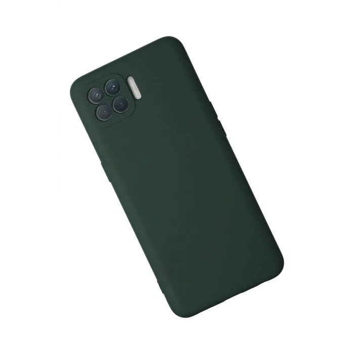 Oppo Reno 4 Lite Kılıf Nano içi Kadife Silikon - Koyu Yeşil-(5796) - EMTHBA3949-4742