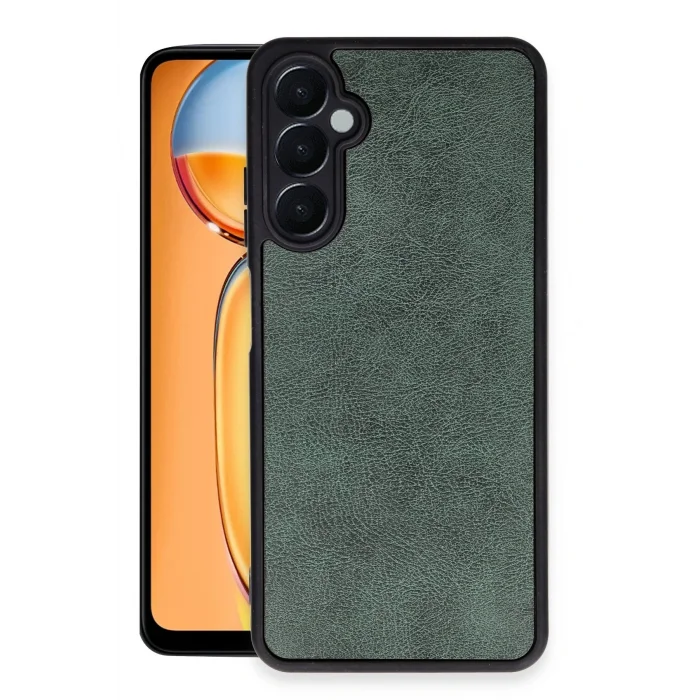 Samsung Galaxy A15 4G Kılıf Aras Deri Kapak - Koyu Yeşil-(5796) - VOANFD3105-9886
