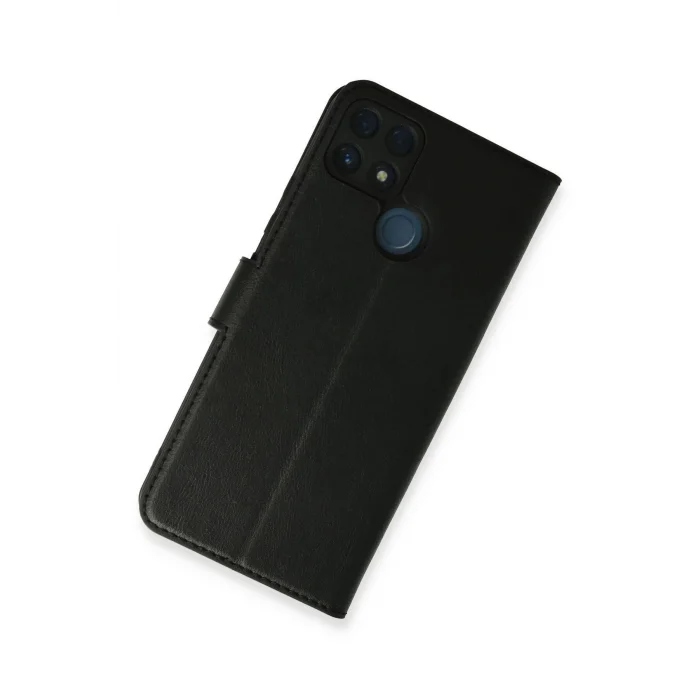 Realme C25 Kılıf Trend S Plus Kapaklı Kılıf - Siyah-(5796) - EMTHBA8916-8521