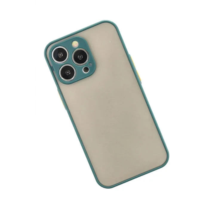 iPhone 13 Pro Max Kılıf Montreal Silikon Kapak - Yeşil-(5796) - EMTHBA6330-4693