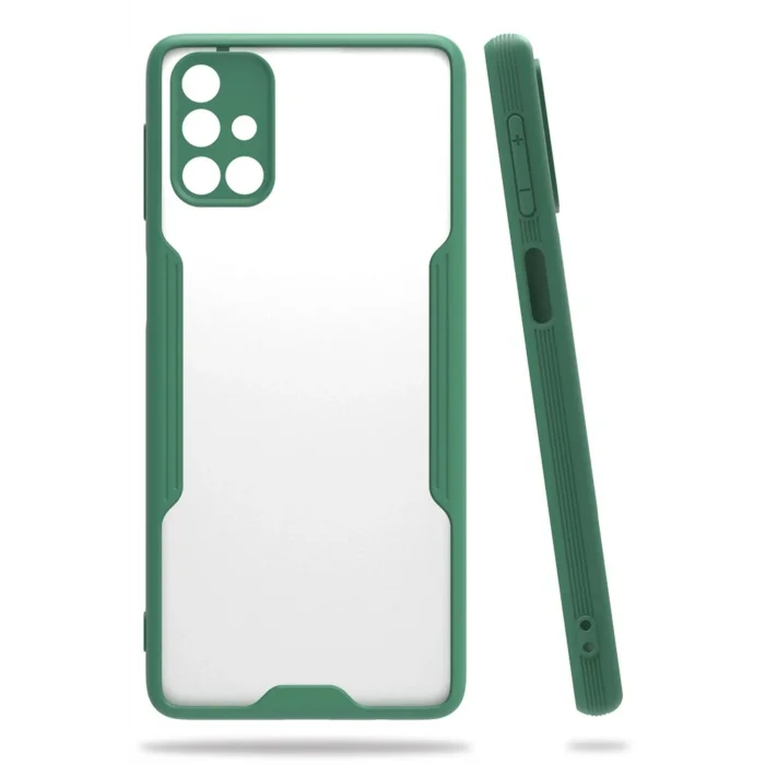 Samsung Galaxy M31S Kılıf Platin Silikon - Yeşil-(5796) - TJAILD7691-4529