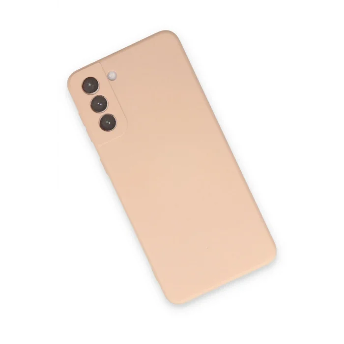Samsung Galaxy S21 Plus Kılıf Nano içi Kadife Silikon - Pudra-(5796) - EMTHBA6499-4946