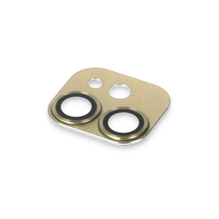 iPhone 11 Pers Alüminyum Kamera Lens - Gold-(5796) - EMTHBA7697-7209