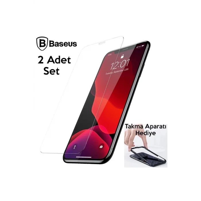 İPhone 11 Pro- X-XS 0.3mm Ful Tempered Cam Ekran Koruyucu 2 Adet Set-(5775) - EMTHBA1794-6105