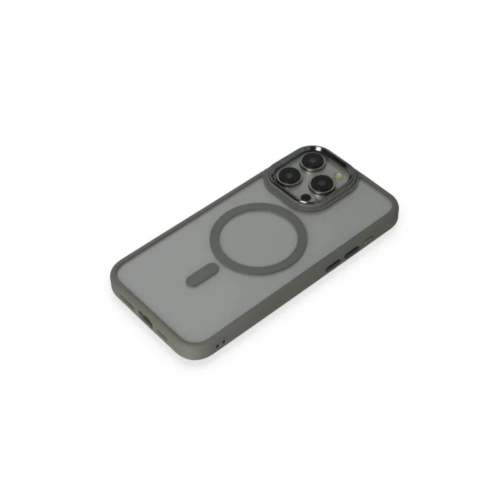 iPhone 15 Pro Max Kılıf Room Magneticsafe Silikon - Gri-(5796) - EMTHBA9175-2859
