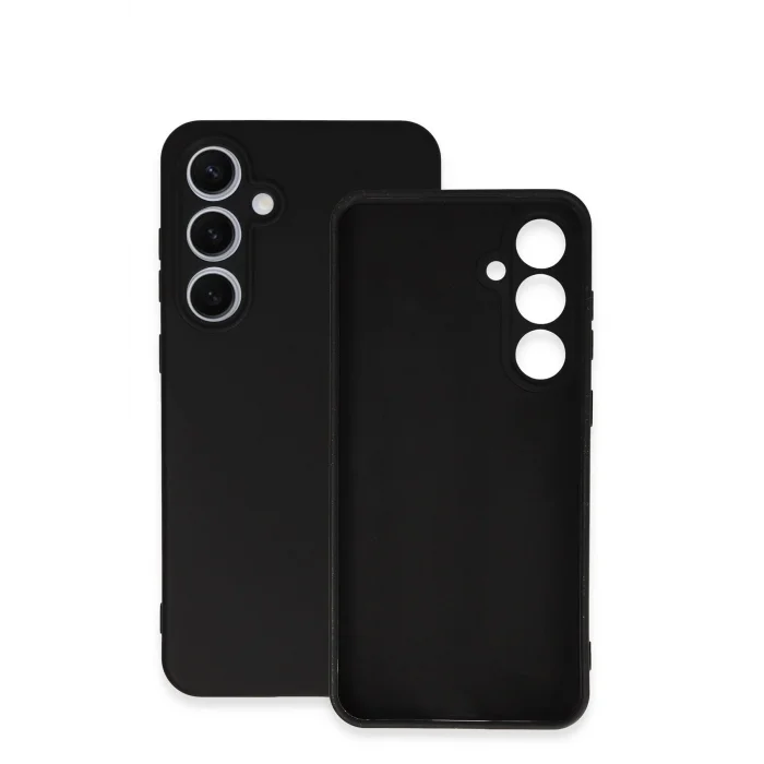 Samsung Galaxy S24 FE Kılıf Nano içi Kadife Silikon - Siyah-(5796) - VOANFD5269-6848