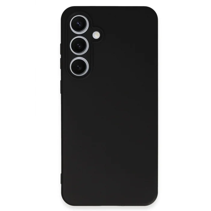Samsung Galaxy S24 FE Kılıf Nano içi Kadife Silikon - Siyah-(5796) - VOANFD5269-6848