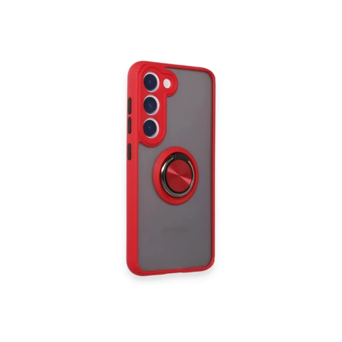 Samsung Galaxy M15 Kılıf Montreal Yüzüklü Silikon Kapak - Kırmızı-(5796) - EMTHBA5528-2676