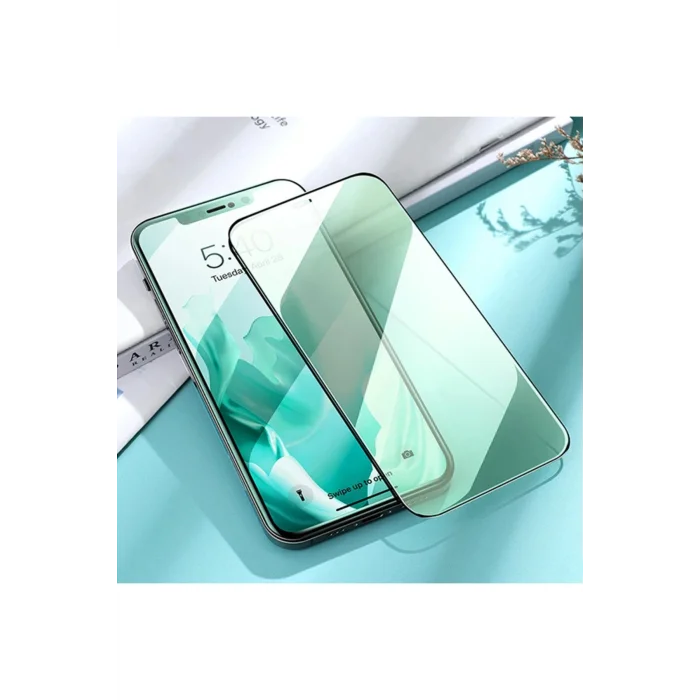 ALLY İPhone 12- 12 Pro 6.1 Anti -Blue Green Light Göz Korumalı Tempered Full Ekra - EMTHBA6119-1