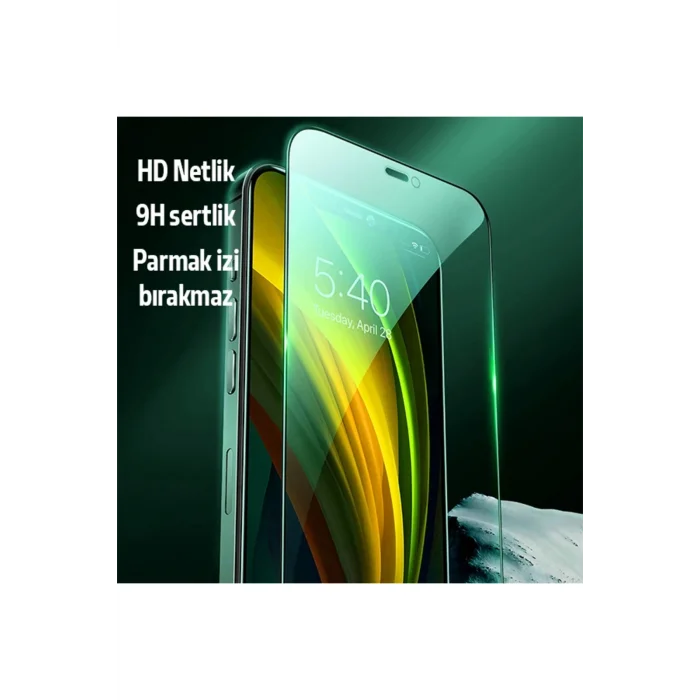 ALLY İPhone 12- 12 Pro 6.1 Anti -Blue Green Light Göz Korumalı Tempered Full Ekra - EMTHBA6119-1