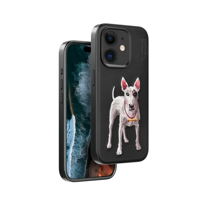 iPhone 11 Perma Desenli Kapak - Siyah-(5796) - EMTHBA2726-6016