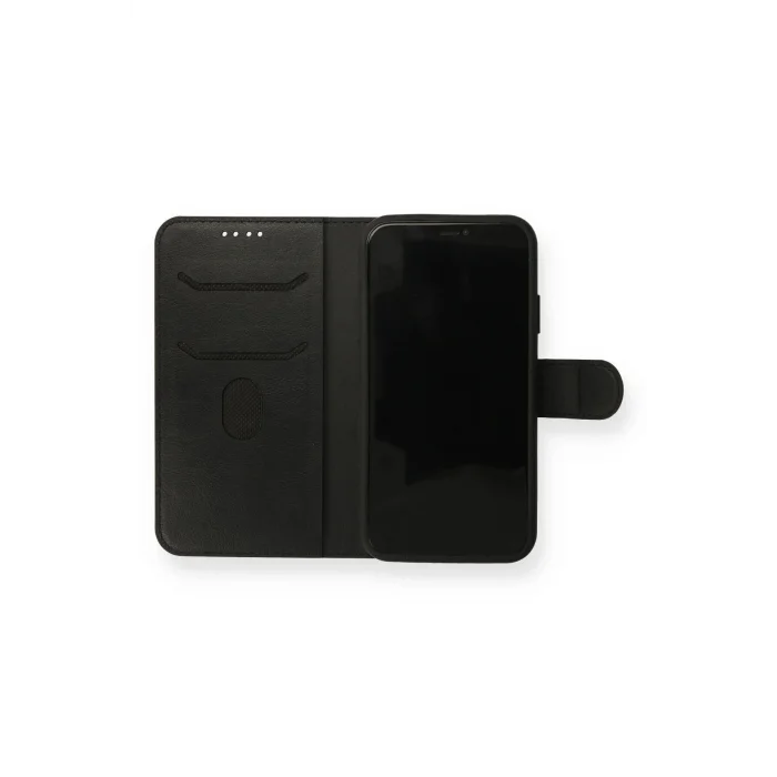 iPhone 12 Kılıf Trend S Plus Kapaklı Kılıf - Siyah-(5796) - EMTHBA7461-9919