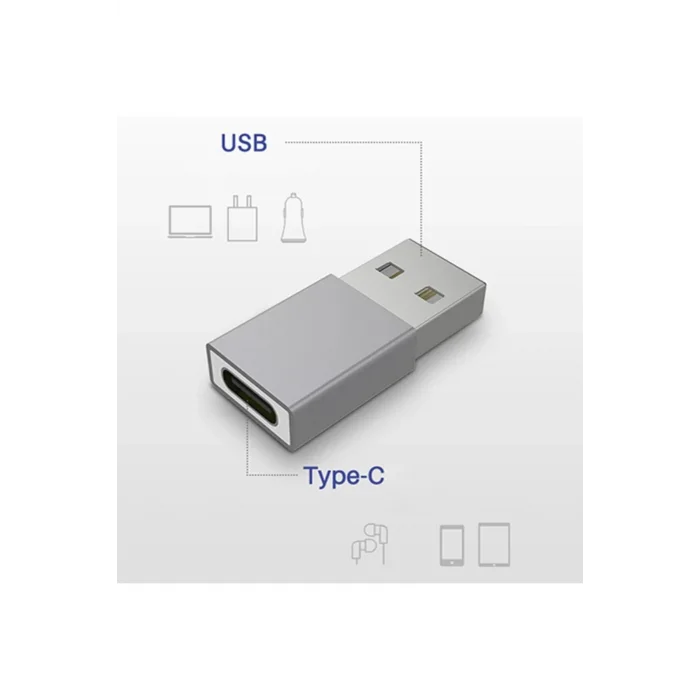 ALLY MH-301 USB to Type-C Dişi Çevirici Dönüştürücü Adaptör-(1903) - DROPX7635-1470