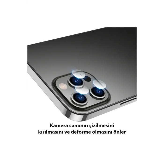 ALLY İPhone 13 Pro-13 Pro Max Tempered Glass Cam Kamera Koruyucu-(5775)