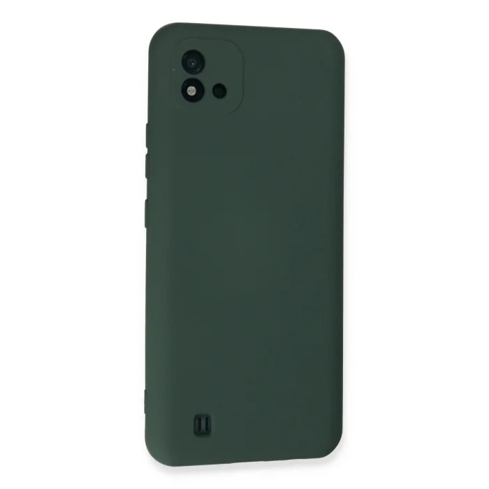 Realme C11 2021 Kılıf Nano içi Kadife Silikon - Koyu Yeşil-(5796) - EMTHBA2161-6246