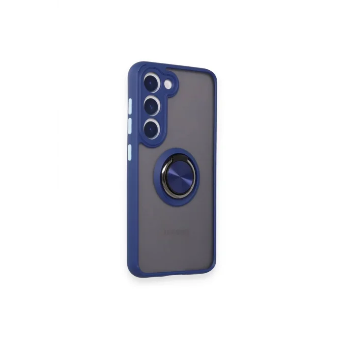 Samsung Galaxy M15 Kılıf Montreal Yüzüklü Silikon Kapak - Lacivert-(5796) - EMTHBA2019-8189