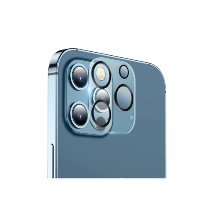 ALLY İPhone 12 Pro Max 3D Full Tempered Glass Cam Kamera Koruyucu-(5775) - EMTHBA7508-6707