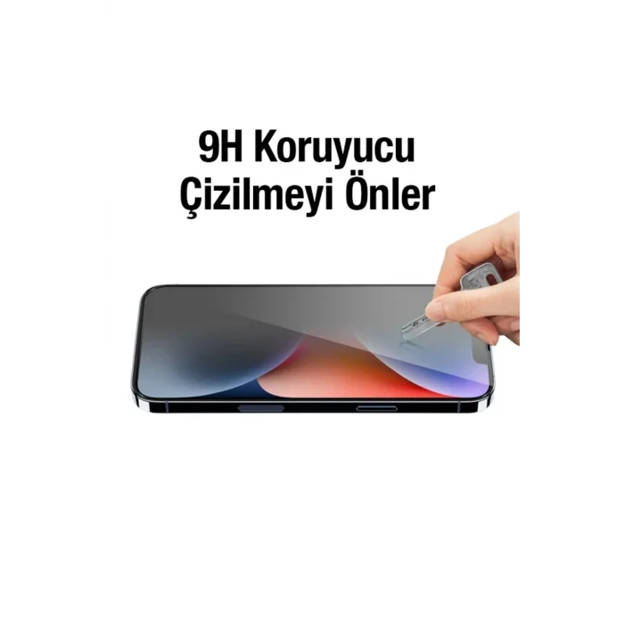 İPhone 14 Plus uyumlu 6.7 3D Full Privacy Gizlilik Cam Ekran Koruyucu Anti-Spy-