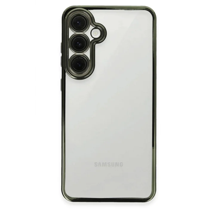 Samsung Galaxy S24 FE Kılıf Lensli Silikon - Yeşil-(5796) - ECR2059-3060