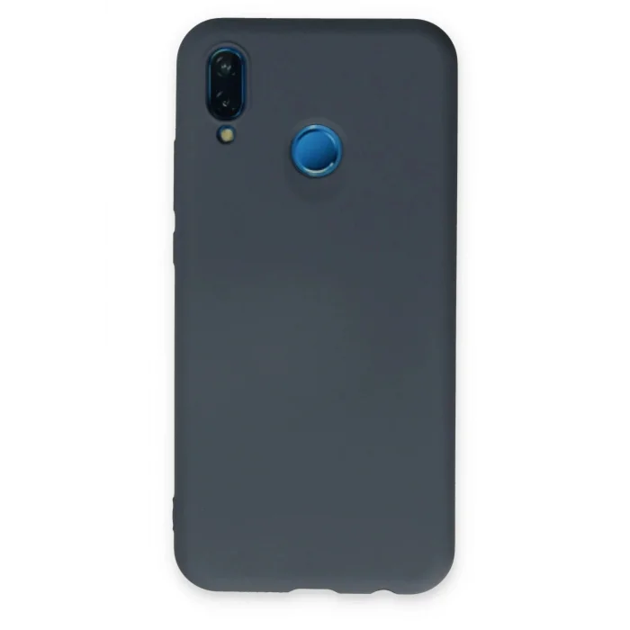 Huawei P20 Lite Kılıf Nano içi Kadife Silikon - Gri-(5796) - EMTHBA5403-9073