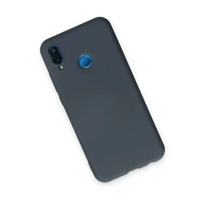 Huawei P20 Lite Kılıf Nano içi Kadife Silikon - Gri-(5796) - EMTHBA5403-9073