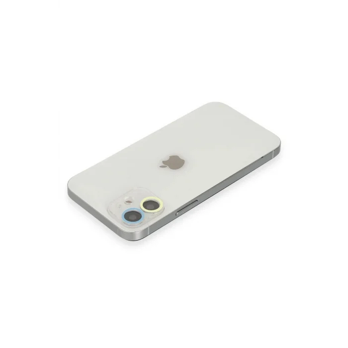 iPhone 11 Renkli Kamera Lens Koruma Cam - Sarı-Mavi-(5796) - DEON4659-6117