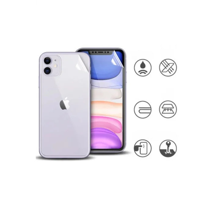 İPhone 11 Uyumlu 6.1 Film Ön Arka Full Koruyucu Membran Nano Hidrojel Koruyucu Set-(5775) - HRN9570
