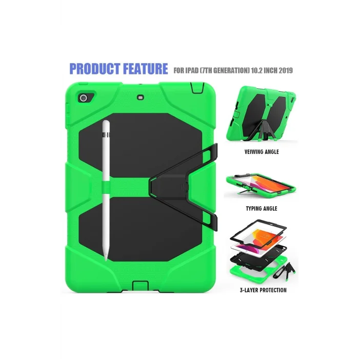 iPad 10.2 (7.nesil) Kılıf Griffin Tablet Kapak - Yeşil-(5796) - ERFI4141-8730