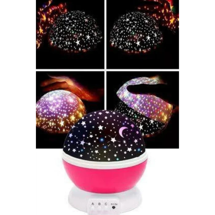 MTXDPN Yıldızlı Gece Lambası Mor Projeksiyon Görünümlü Masa Lambası (190205) Renk Değiştirebilen