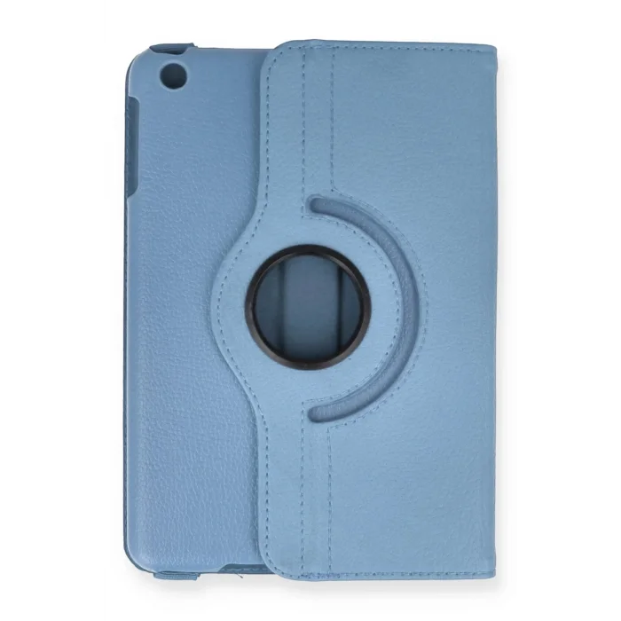 iPad Mini 1 Kılıf 360 Tablet Deri Kılıf - Turkuaz-(5796) - EMTHBA2451-8461
