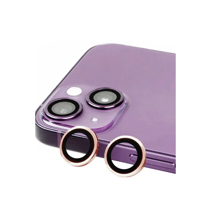iPhone 15 Raze Metal Kamera Lens - Pembe-(5796) - EMTHBA5585-8104