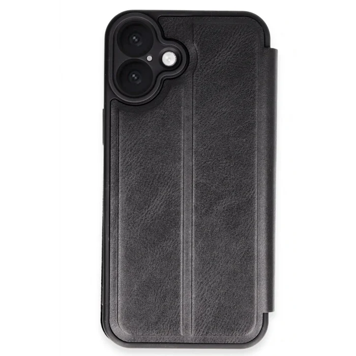 iPhone 16 Plus Kılıf Flip Cover - Siyah-(5796) - EMTHBA9855-8938
