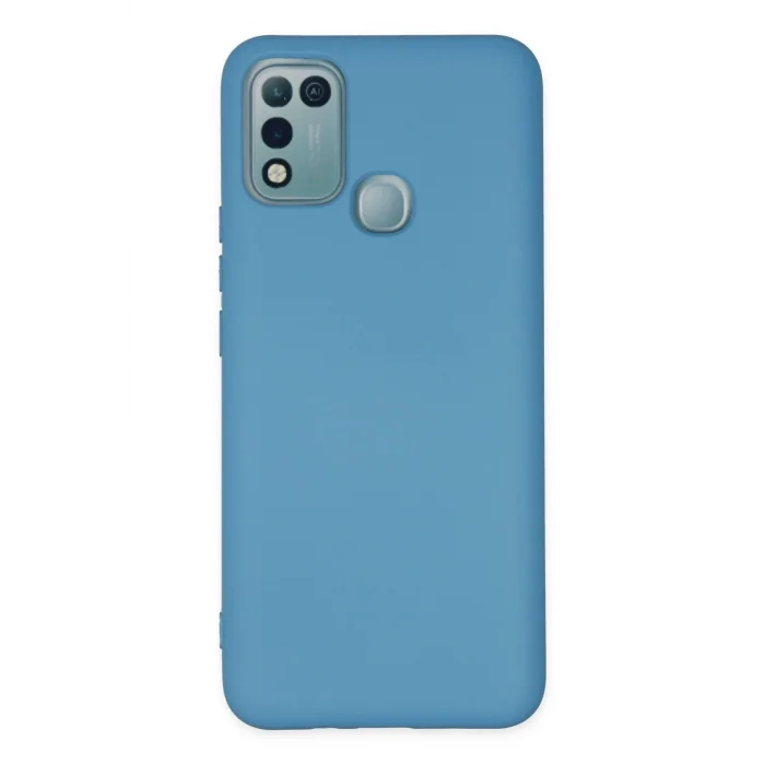 İnfinix Hot 10 Play Kılıf Nano içi Kadife Silikon - Mavi-(5796) - EMTHBA4212-3963