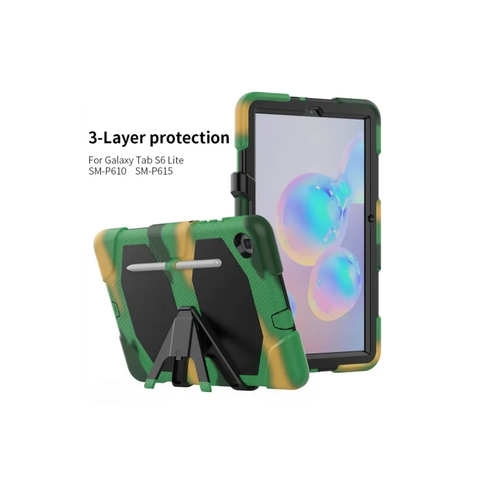 Samsung Galaxy P610 Tab S6 Lite 10.4 Kılıf Griffin Tablet Kapak - Kamuflaj-(5796) - EMTHBA4023-75