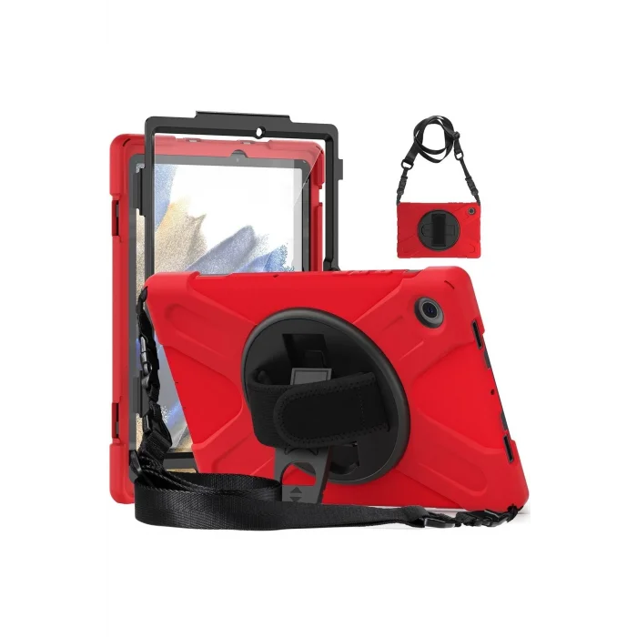 Samsung Galaxy X200 Tab A8 10.5 Kılıf Amazing Tablet Kapak - Kırmızı-(5796) - EMTHBA3024-3146