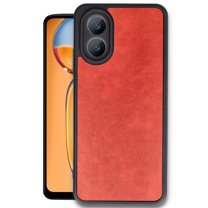 Oppo A38 Kılıf Aras Deri Kapak - Kırmızı-(5796) - EMTHBA7665-8987