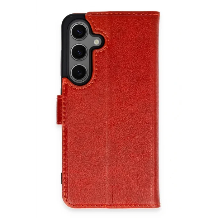 Samsung Galaxy S24 Kılıf Trend S Plus Kapaklı Kılıf - Kırmızı-(5796) - EMTHBA5827-1854