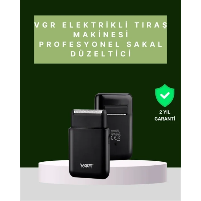 USB Şarjlı Traş Makinesi – Piston + Ağ Başlık, 600 mAh Batarya