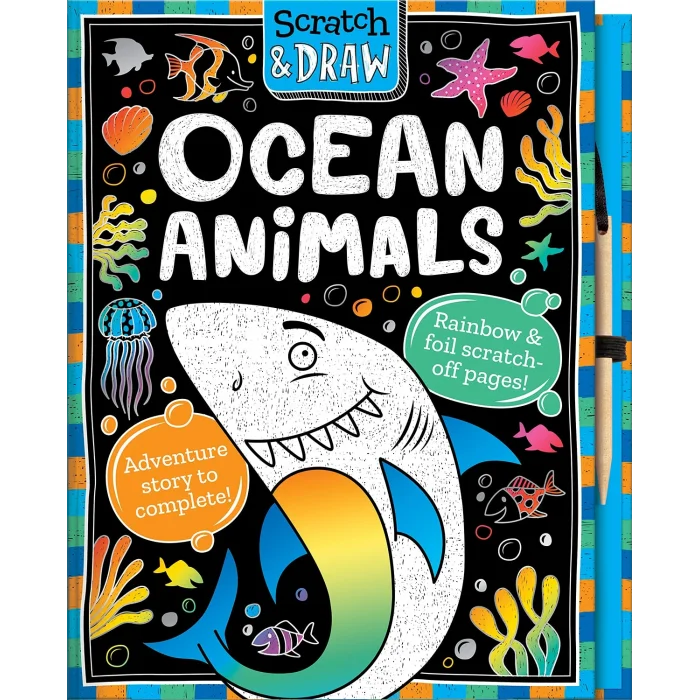 Scratch & Draw Ocean Animals - Scratch Art Activity Book [Hardcover] [Jan 01, 2019] Linn, Susie and Green, Barry