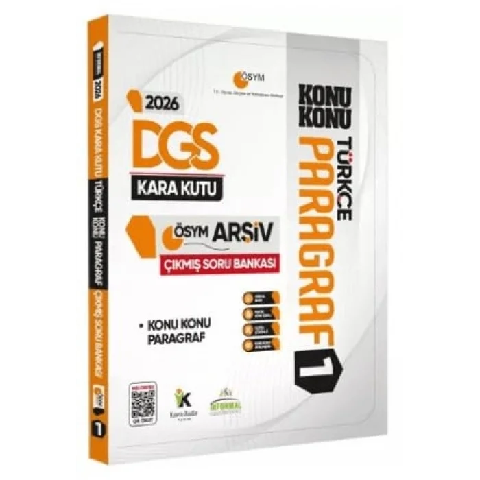 2026 DGS Türkçenin Kara Kutusu PARAGRAF 1 KONU KONU ÖSYM Çıkmış Soru Bankası Dijital Çözümlü [Unbound] [Nov 14, 2024] Kolektif