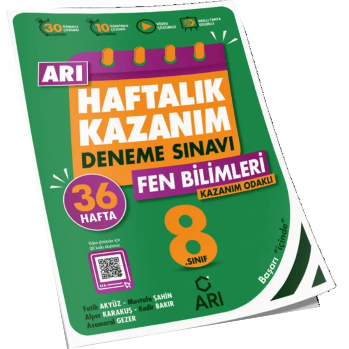Arı Yayıncılık 8. Sınıf Fen Bilimleri Arı Haftalık Kazanım Deneme [Gift] [Jan 01, 2023] Mustafa ŞahinKadir BAKIRAsumaral GEZERFatih AKYÜZAlper KARAKUŞ