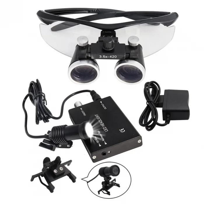 3.5x420mm  Diş Cerrahi Gözlük Lens Büyüteç,taşıma Çantalı