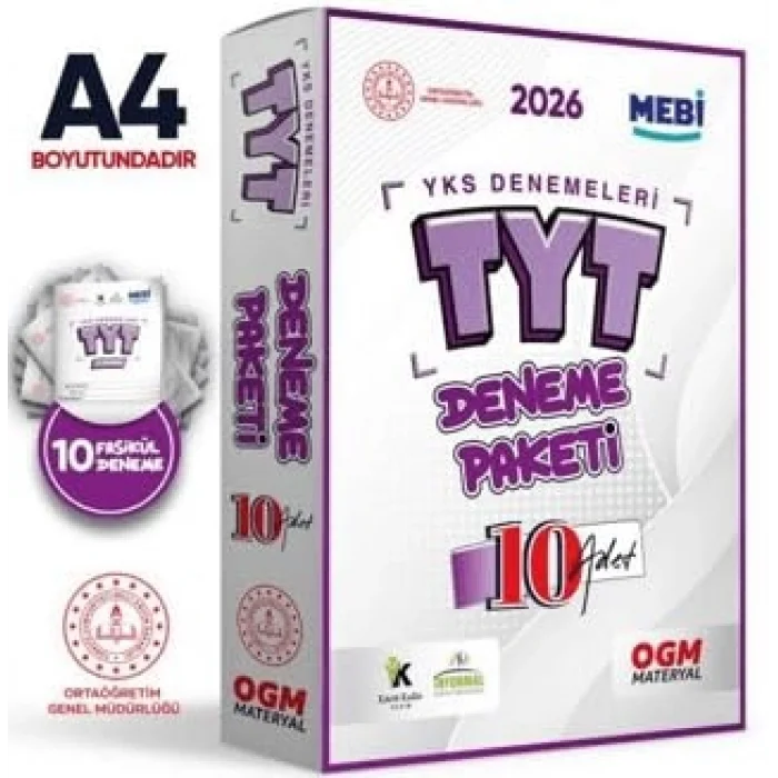 2026 ÖSYM YKS-TYT MEBİ OGM Deneme Paketi Güncel 10lu Fasikül SET (Online Seri Deneme Paketi) [Unbound] [Nov 14, 2024] Kolektif