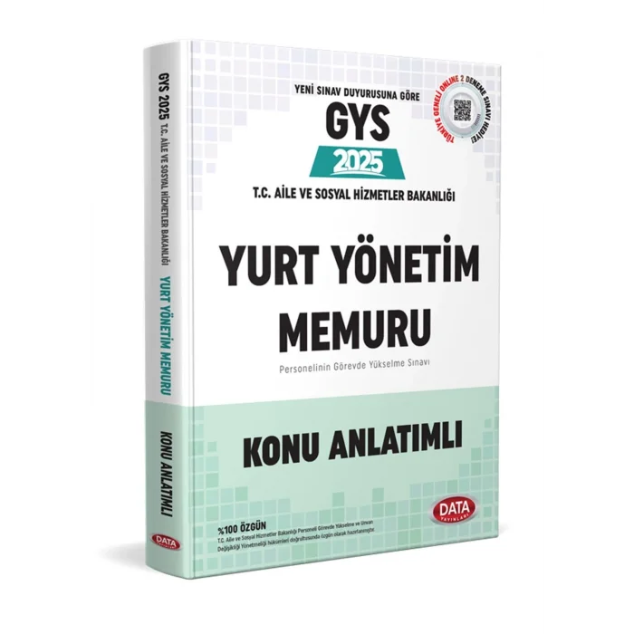 2025 T.C. Aile ve Sosyal Hizmetler Bakanlığı Yurt Yönetim Memuru GYS Konu Anlatımlı Data Yayınları [Paperback] [Dec 30, 2024] Komisyon