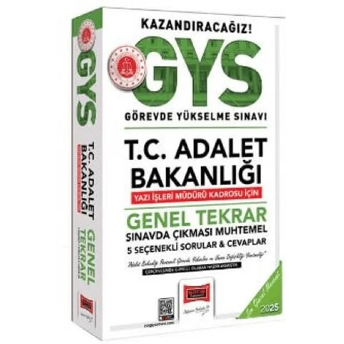 2025 T.C Adalet Bakanlığı Yazı İşleri Müdürü Kadrosu İçin Genel Tekrar [Unbound] [Nov 14, 2024] Kollektif