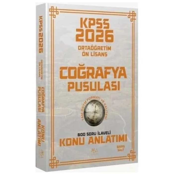 2026 KPSS Lise Ortaöğretim Ön Lisans Coğrafya Pusulası Konu Anlatımı [Unbound] [Nov 14, 2024] Barış Salt